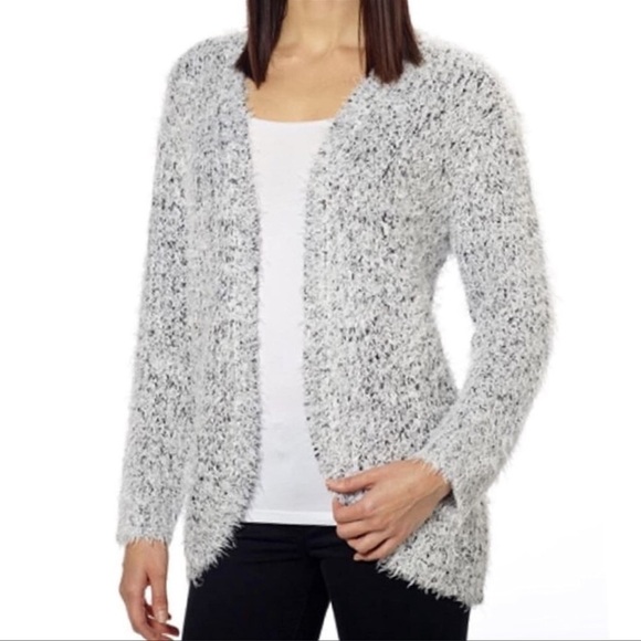 Kensie Womens Open Front Eyelash Cardigan Size Large - Picture 1 of 11